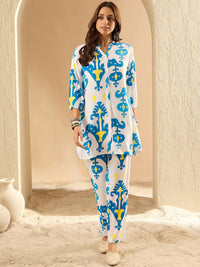 Indo Era Women Printed Regular Kurta with Trousers