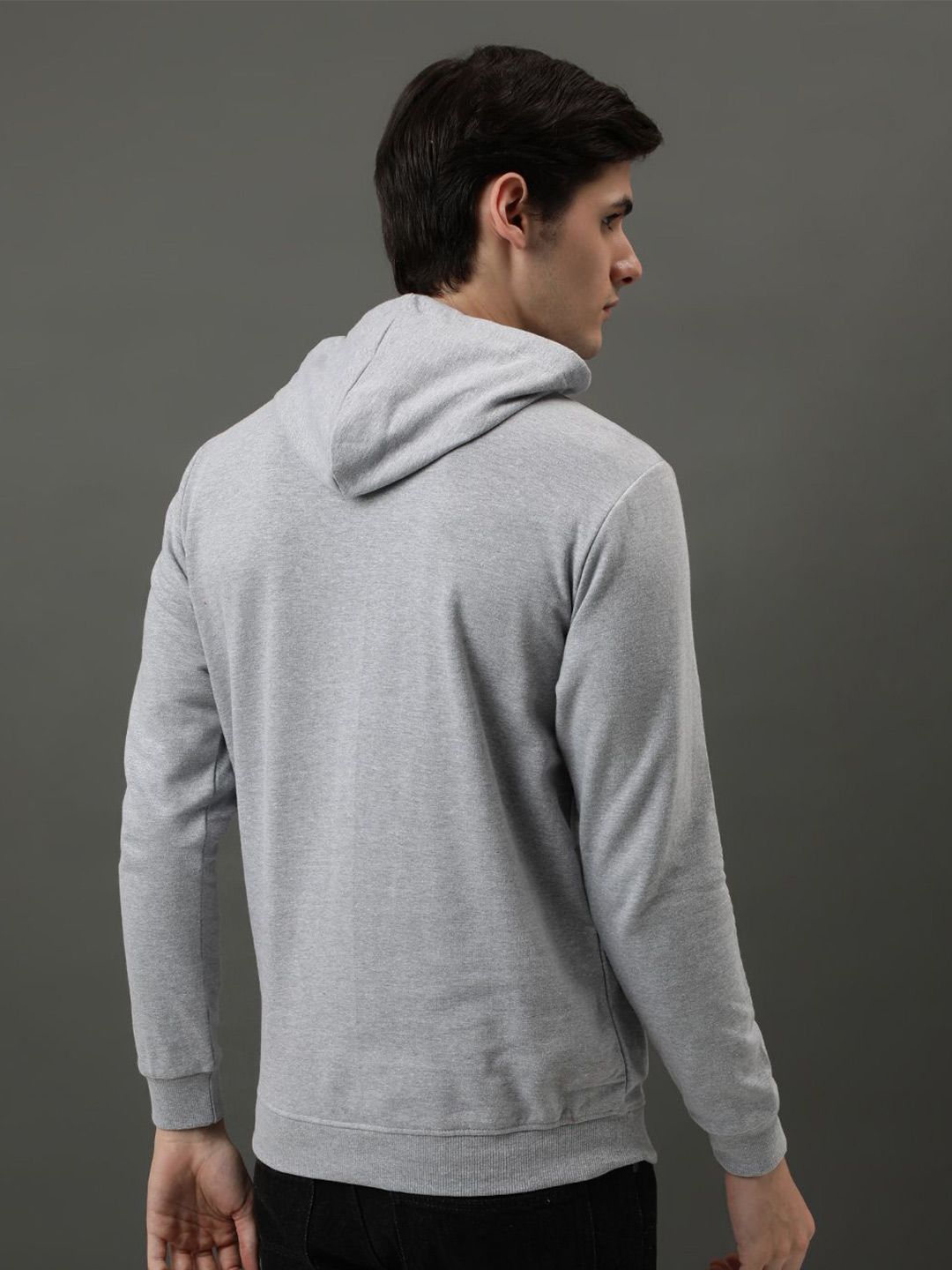 ADRO Men Printed Hooded Sweatshirt