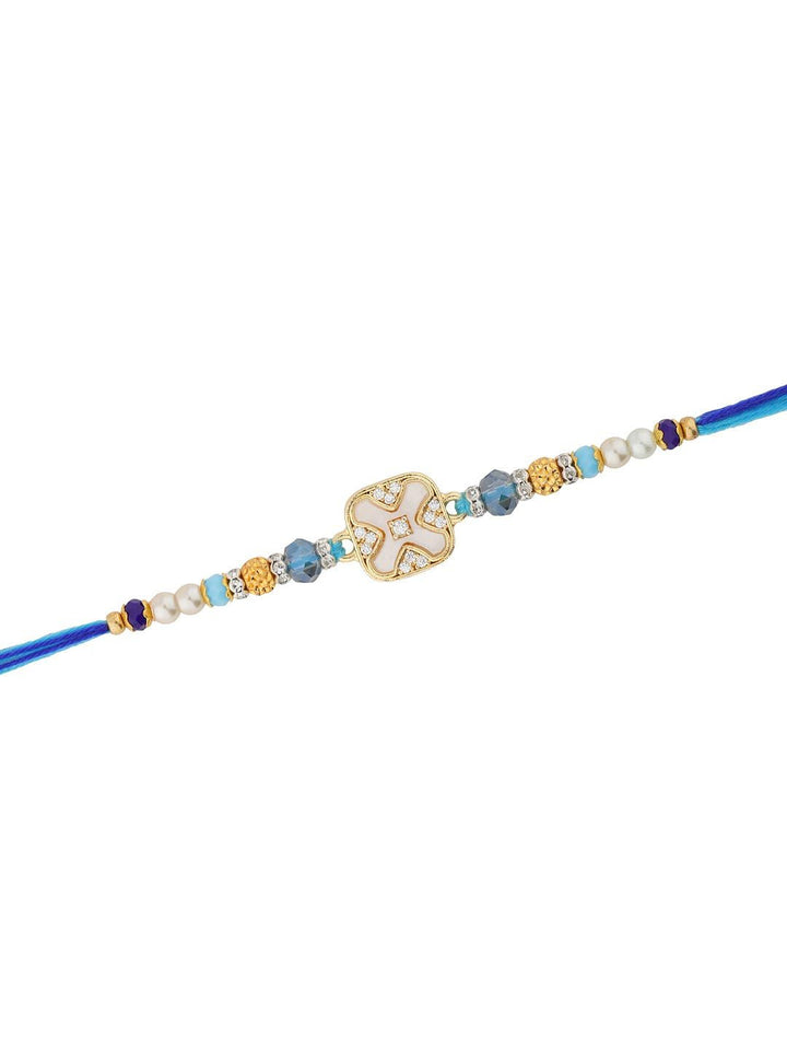 Rakhi Benang Manik Voylla Elegant Dengan Roli Chawal