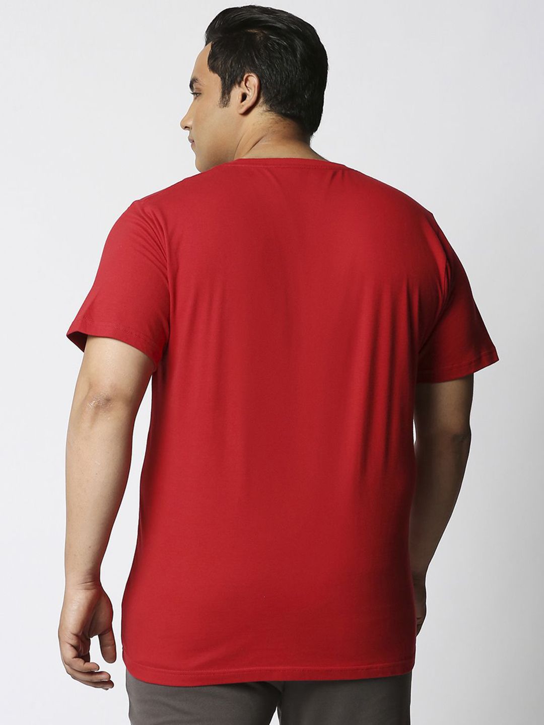 Bewakoof Plus Men Typography Printed Round Neck Cotton T-shirt
