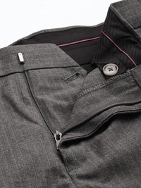 Raymond Men Striped Slim Fit Formal Trousers
