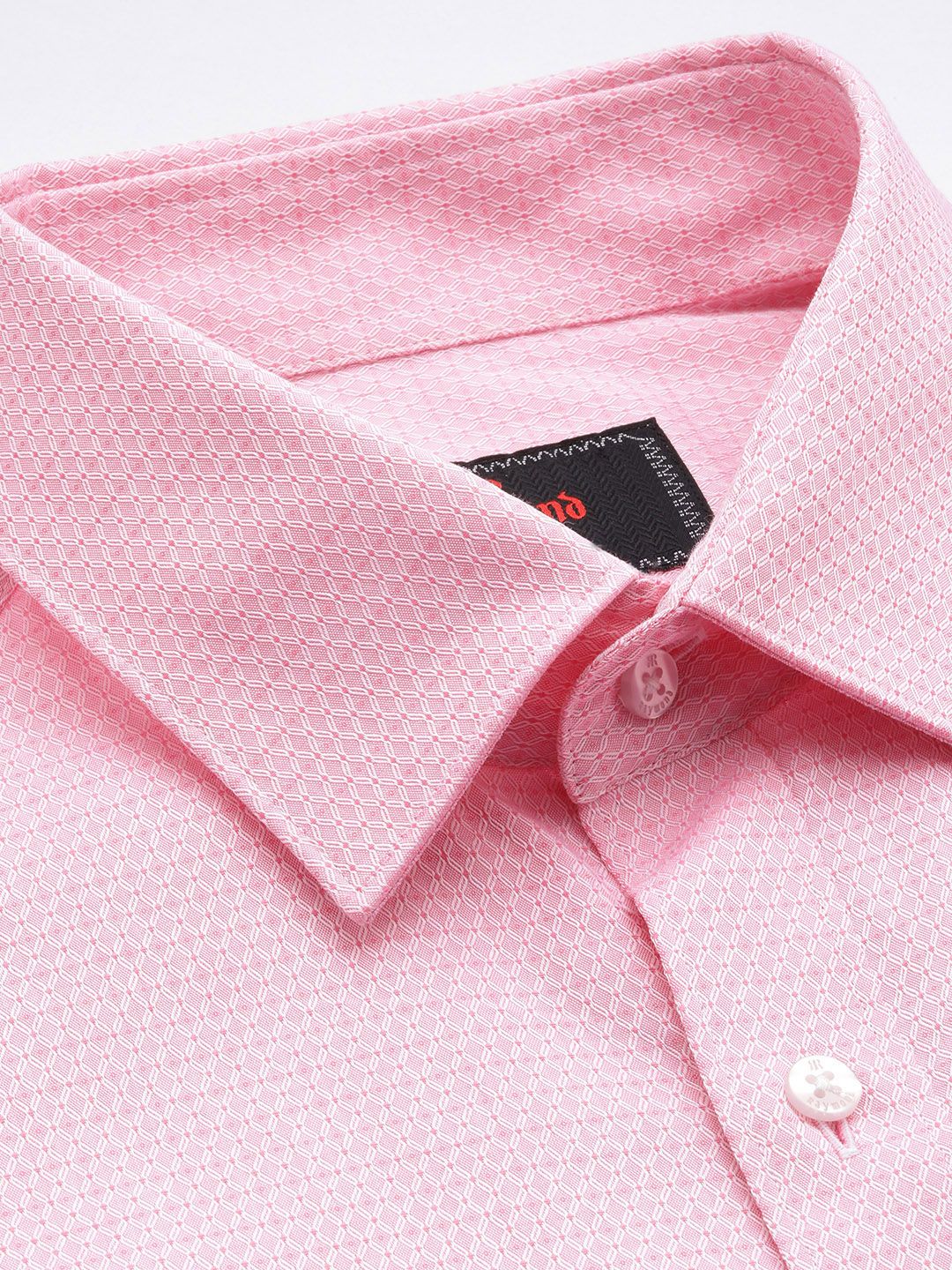 Raymond Slim Fit Self Design Textured Pure Cotton Formal Shirt