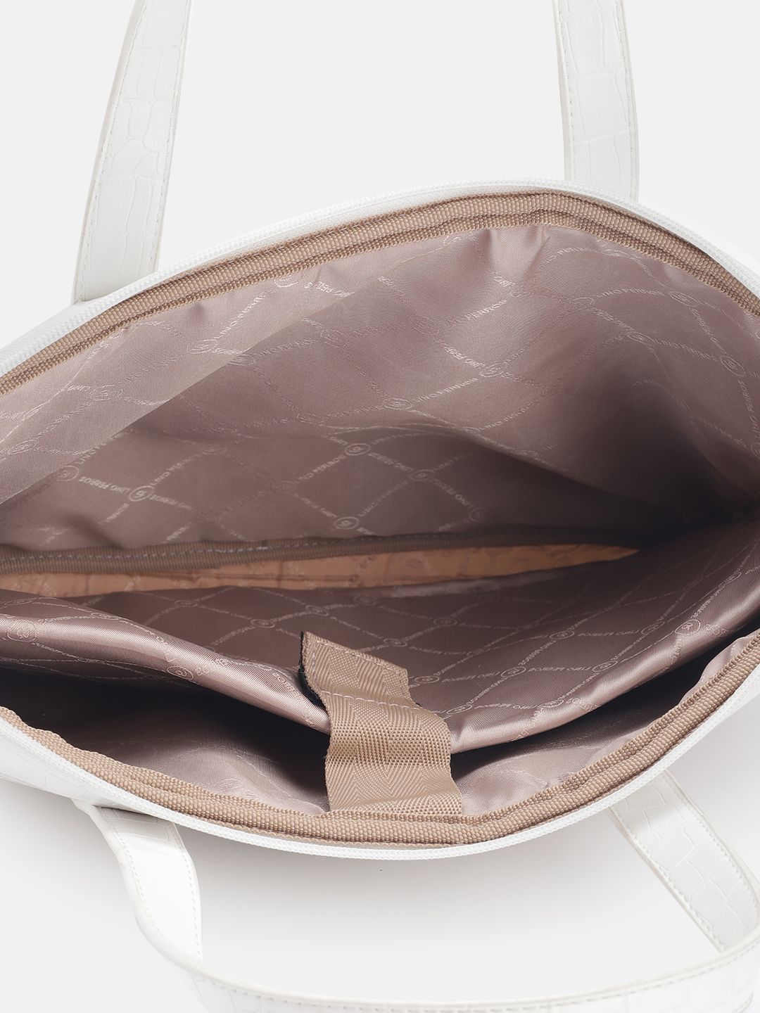 Lino Perros Women Croc Textured Structured Laptop Bag-16 Inches