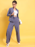 Tokyo Talkies Checked Blazer With Trousers