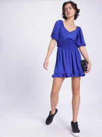 DressBerry Cut-Out Queen Smocked A-Line Dress