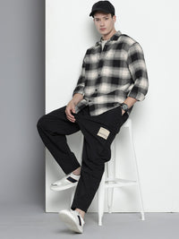 The Indian Garage Co Pure Cotton Textured Opaque Checked Casual Shirt