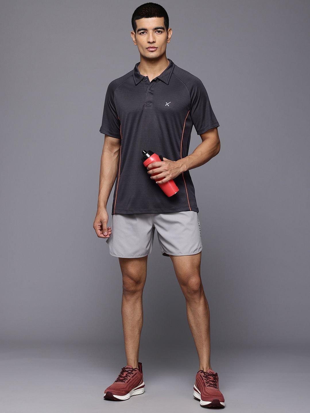 HRX by Hrithik Roshan Men Polo Collar Rapid-Dry Training T-shirt
