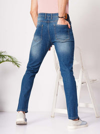 The Indian Garage Co Men Blue Slim Fit Low-Rise Clean Look Stretchable Jeans