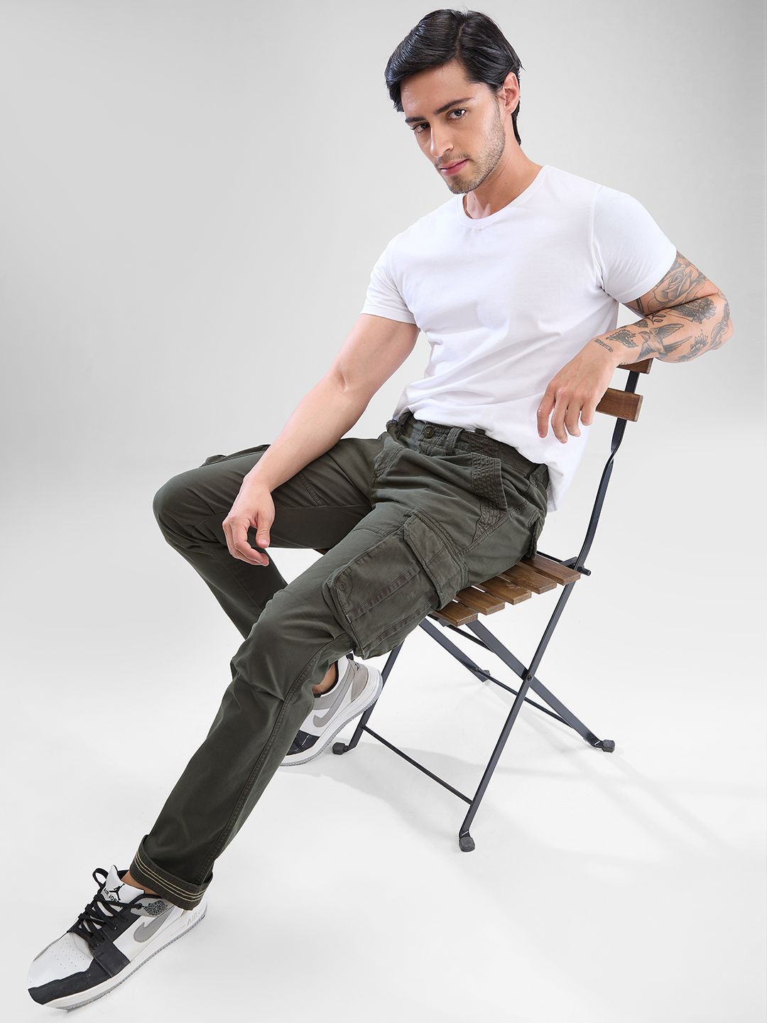 SPYKAR Men Mid Rise Cargo Trousers