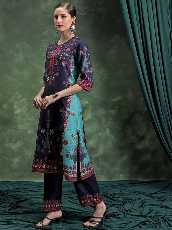 Vishudh Floral Printed Regular Kurta with Palazzos