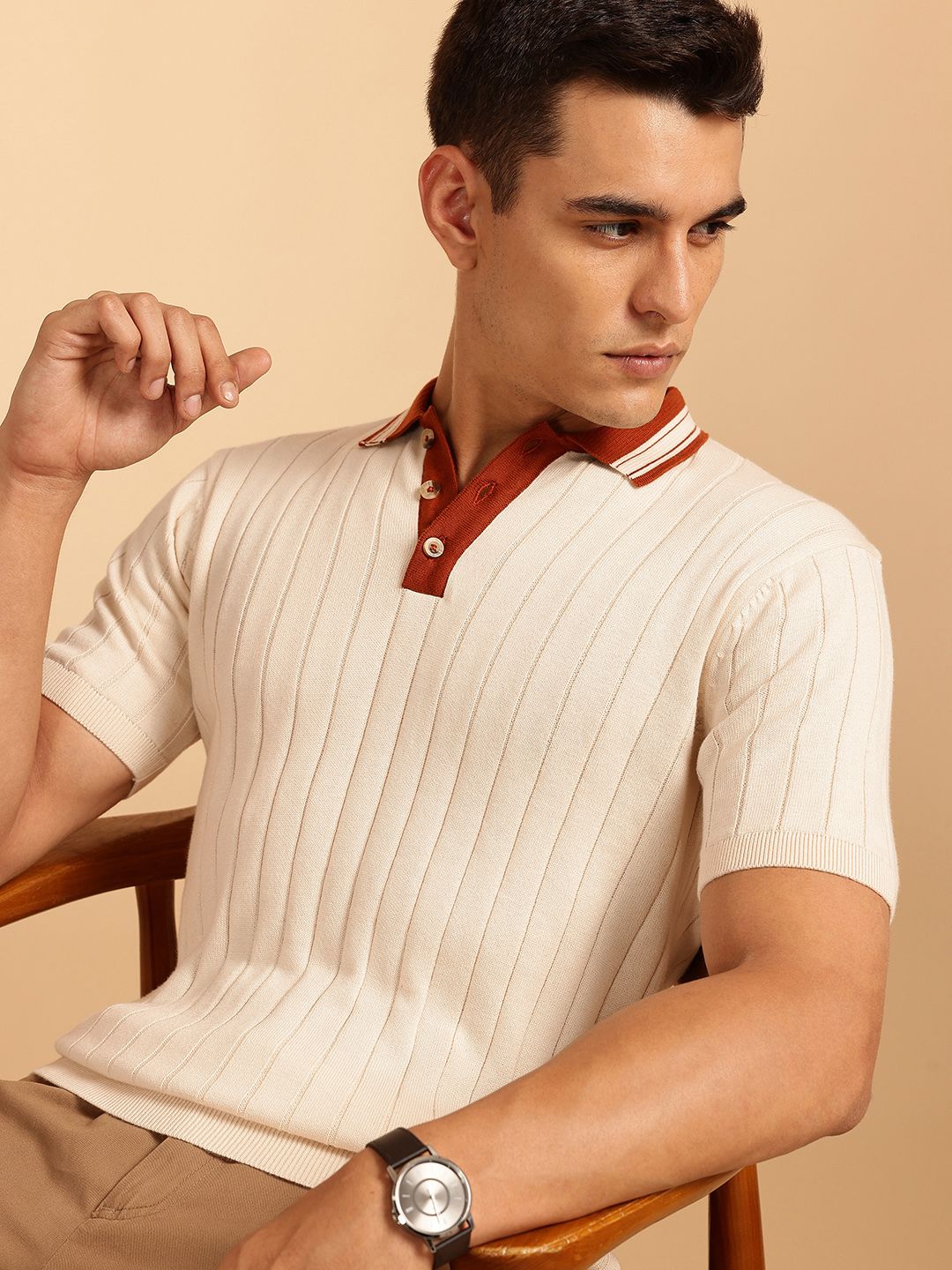 French Connection Men Polo Collar T-shirt