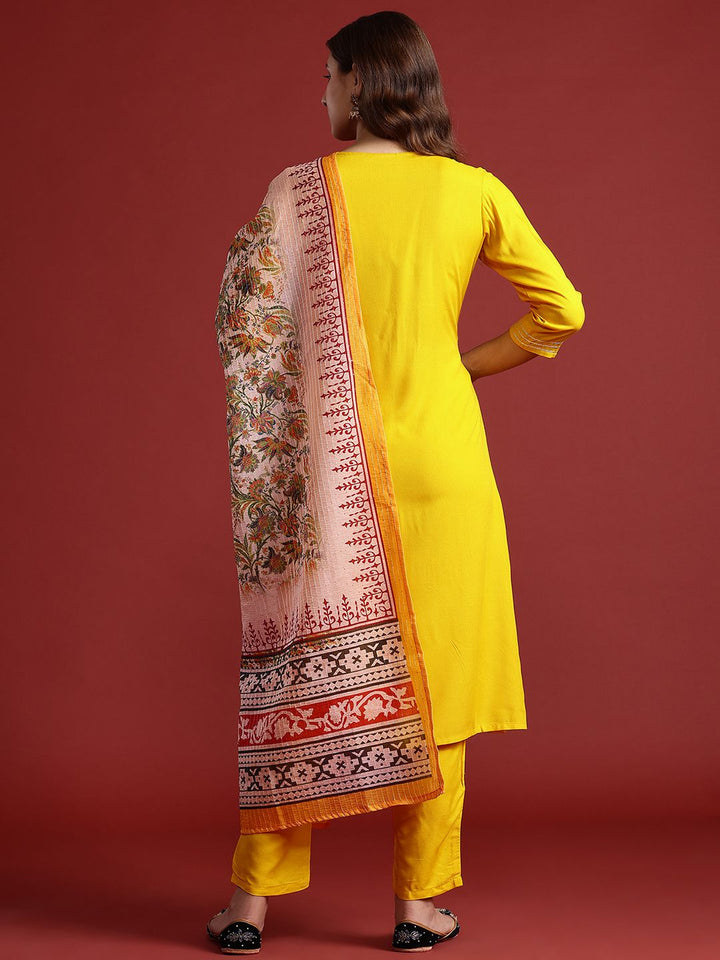 Anouk Tasseled Gotta Patti Kurta with Trousers & With Dupatta