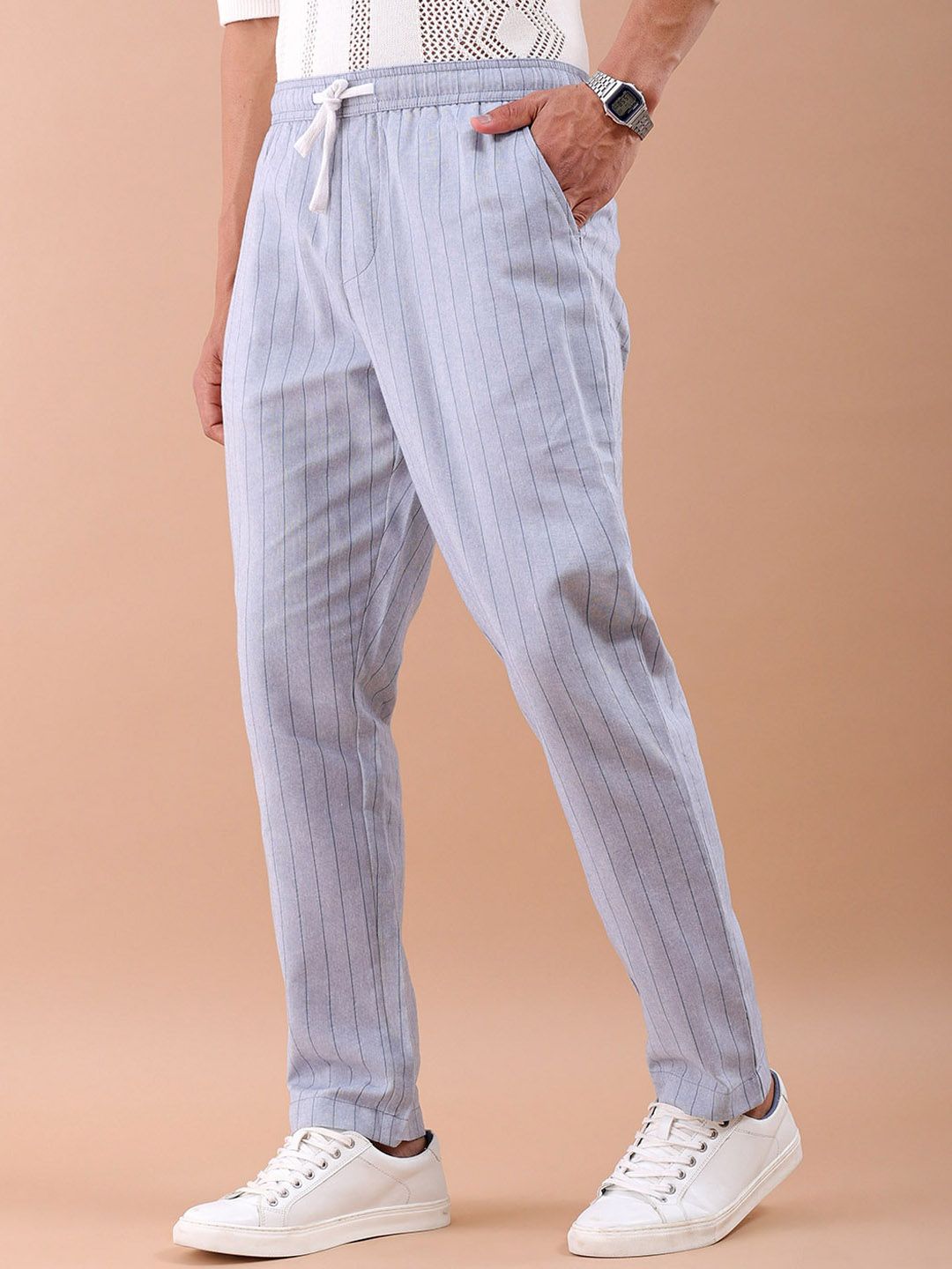 The Indian Garage Co Mid-Rise Striped Trouser