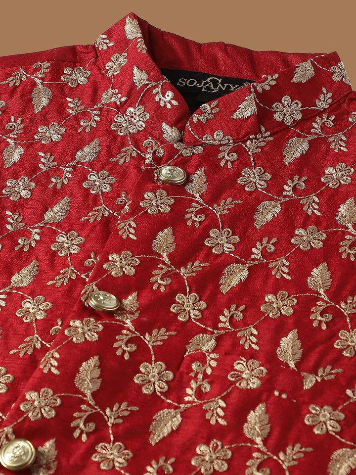 SOJANYA Embroidered Regular Pure Cotton Kurta with Churidar