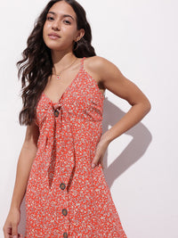DressBerry Floral Powerhouse Ruffled A-Line Dress