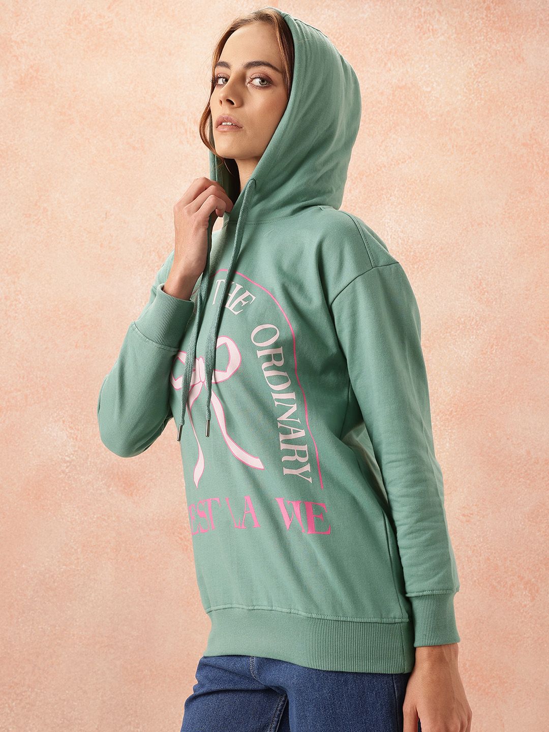 all about you Printed Hooded Sweatshirt