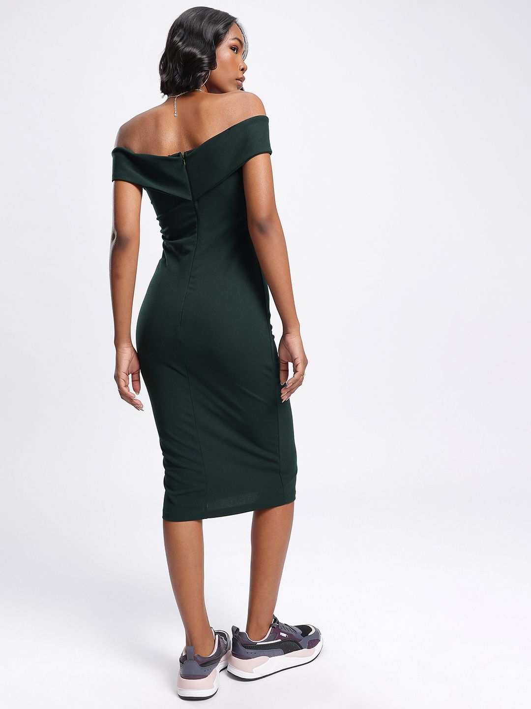 DressBerry Twists & Turns Off-Shoulder Bodycon Dress