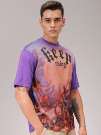 The Indian Garage Co Men Graphic Printed Round Neck Boxy T-shirt