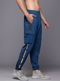 HRX by Hrithik Roshan Men Rapid-Dry Typography Print Training Joggers With Panel Detail