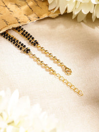 Rubans 18K Gelang Mangalsutra Rantai Black & Golden Chain Mangalsutra
