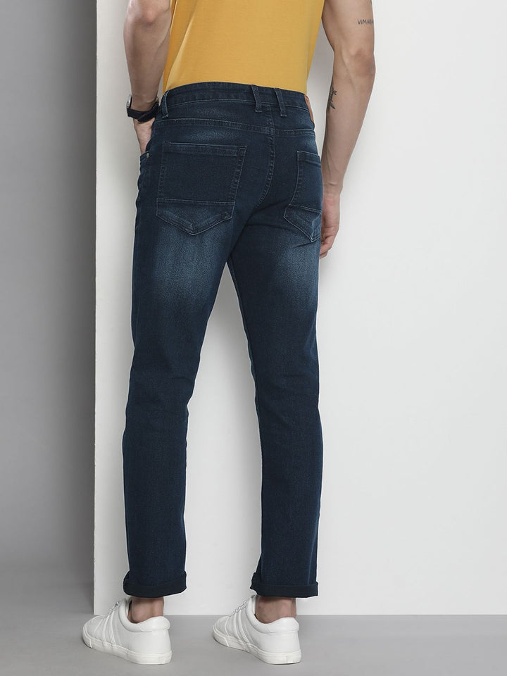 The Indian Garage Co Men Slim Straight Fit Light Fade Jeans