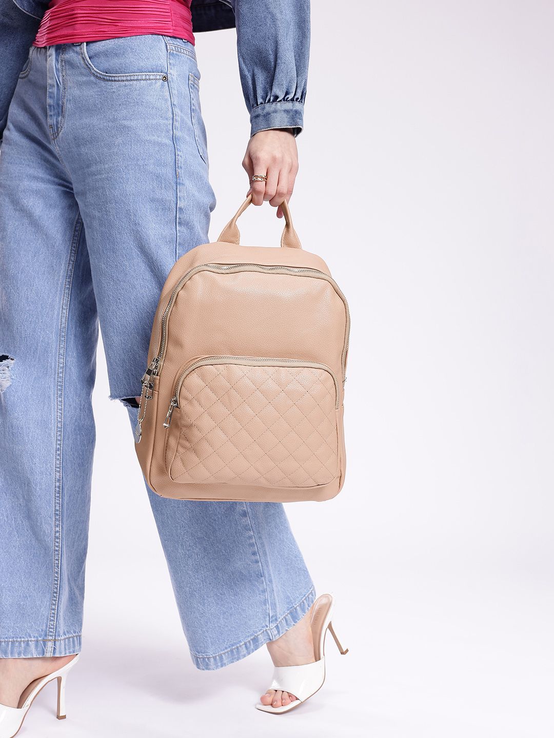 DressBerry Women Quilted Backpack