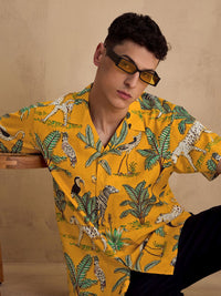 DENNISON Block Printed Oversized Casual Shirt