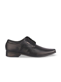 Red Chief Men Black Solid Leather Formal Derbys