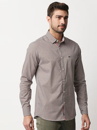 Thomas Scott Men Brown Relaxed Gingham Checks Checked Pure Cotton Casual  Sustainable Shirt