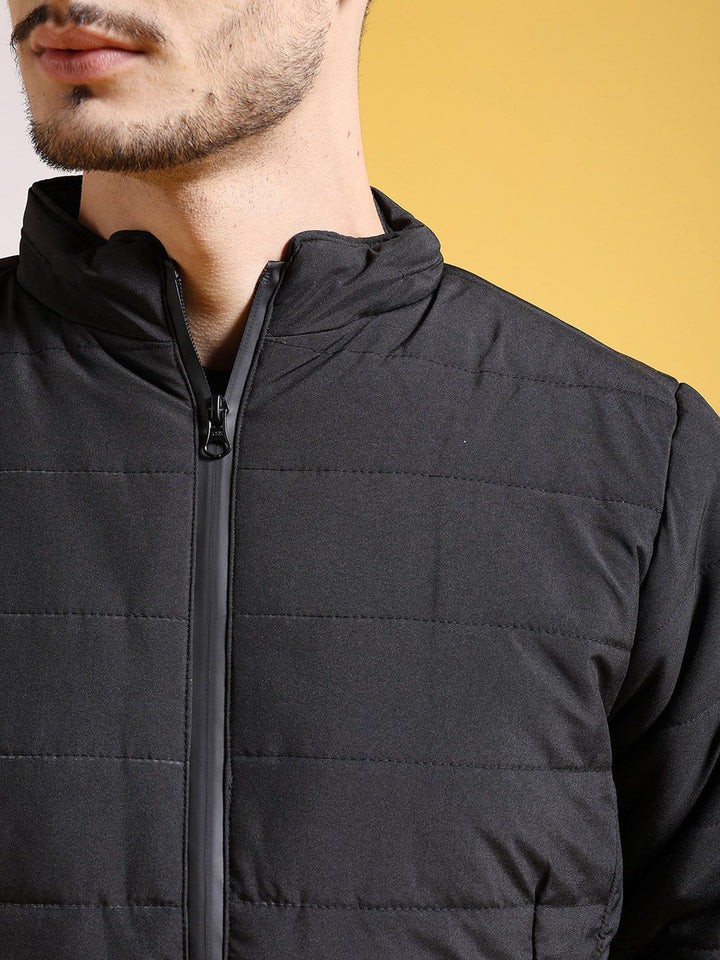 The Indian Garage Co Men Zip-Front High Neck Puffer Jacket
