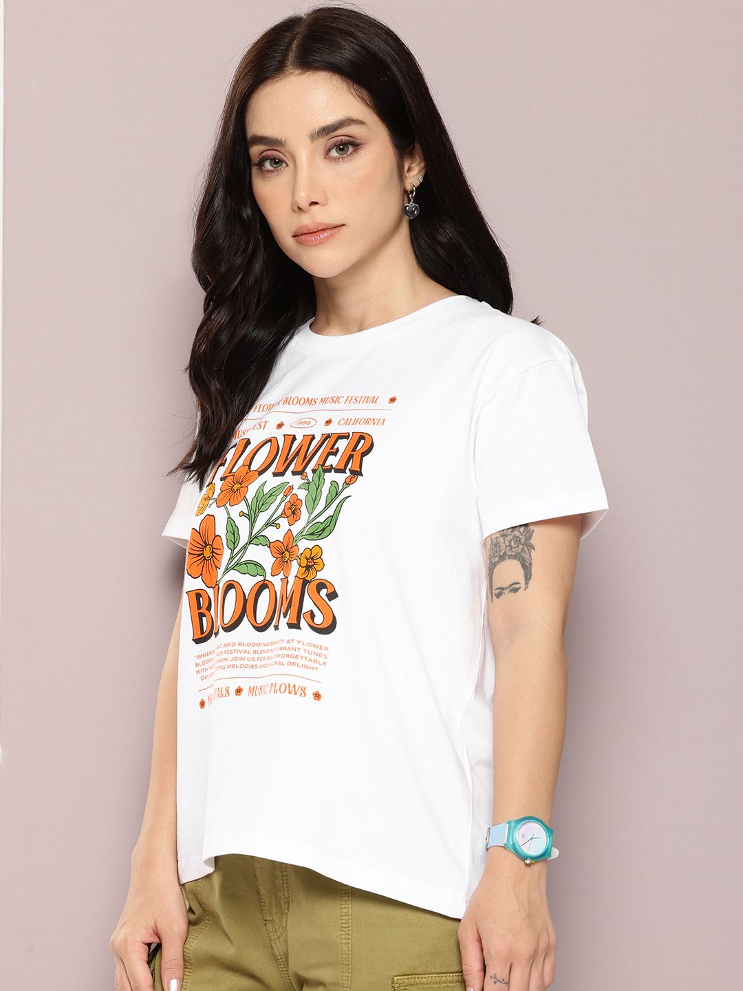 DILLINGER Typography Printed Pure Cotton Boxy T-shirt