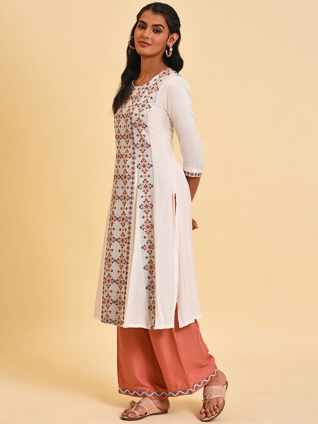 W Geometric Printed A-line Kurta