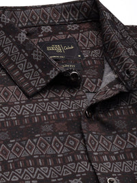 The Indian Garage Co Men Slim Fit Geometric Print Shirt
