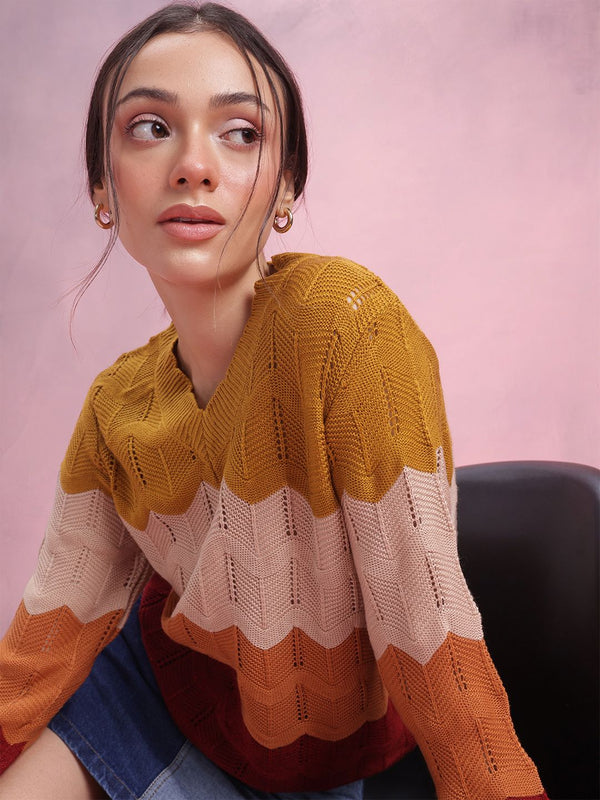 Dressberry colourblocked terbuka pullover bersatu