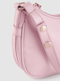 Lino Perros Women Lavender Solid Structured Baguette Bag