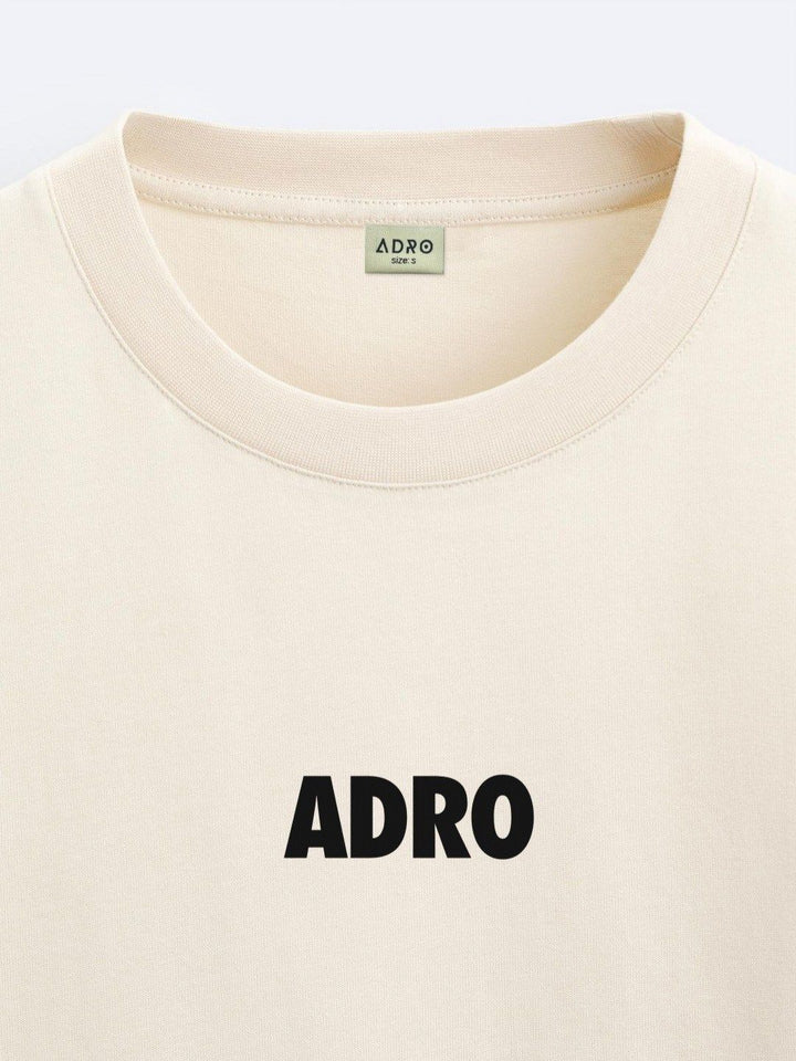 ADRO Lelaki Baju T-Shirt Bersaiz Besar Kapas Lengan Jatuh Bercetak Grafik