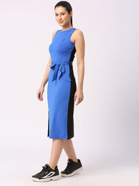Being Human Round Neck Sleeveless Colourblocked Sheath Midi Dress