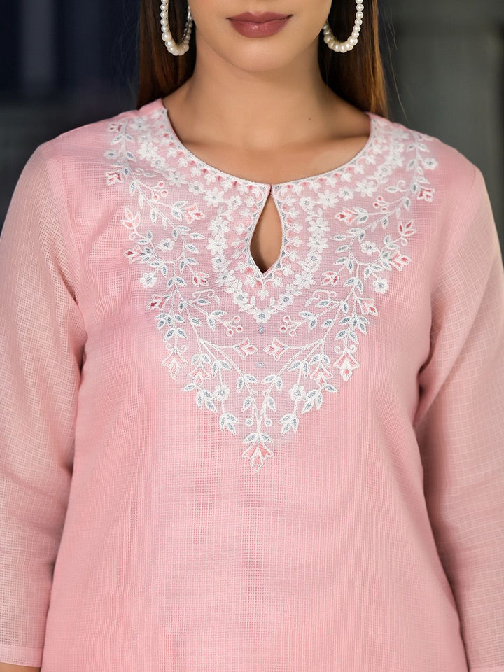 Varanga Ethnic Motifs Embroidered Regular Thread Work Kurta with Trousers & Dupatta