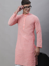 SOJANYA Embroidered Thread Work Pure Cotton Kurta With Churidar