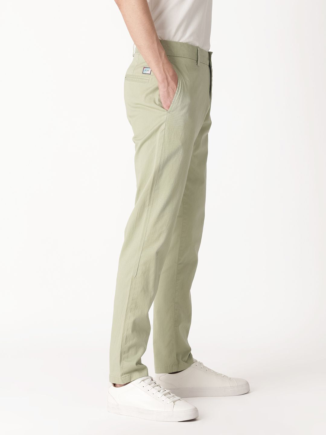 RARE RABBIT Men Clovet Cotton Slim Fit Mid-Rise Trouser