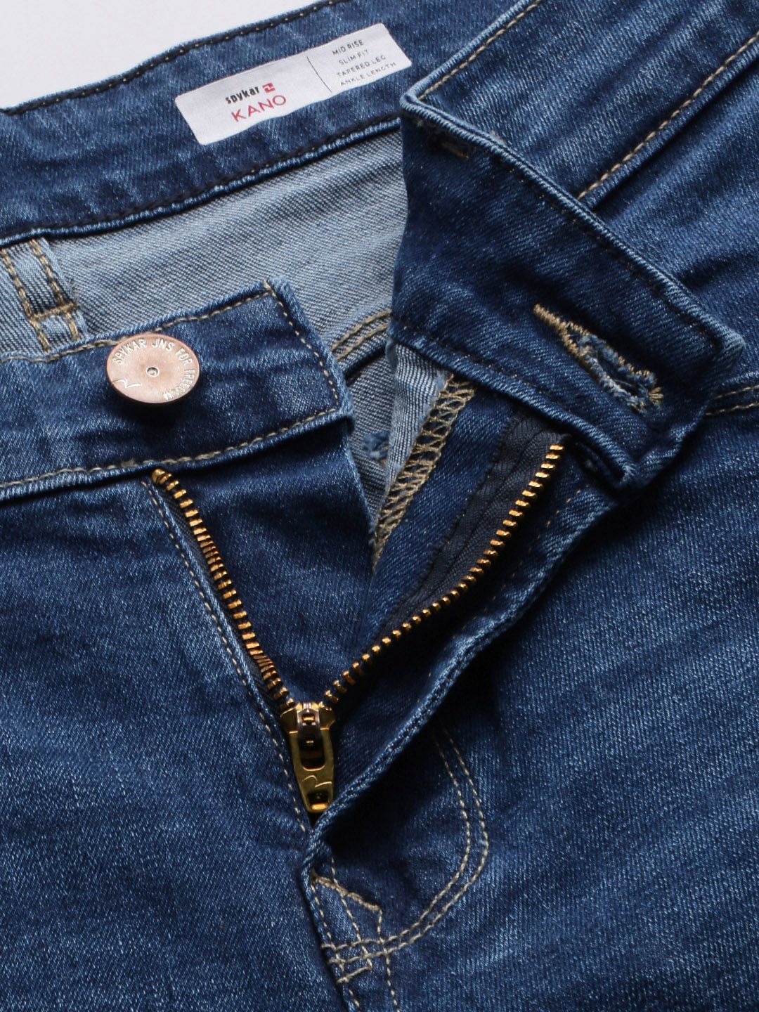 SPYKAR Men Kano Slim Fit Heavy Fade Stretchable Jeans