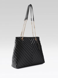 DressBerry Textured Structured Quilted Shoulder Bag