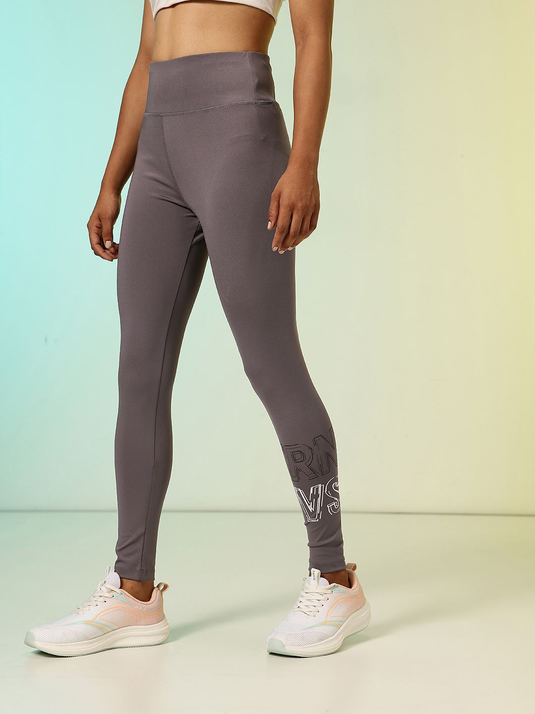 HRX by Hrithik Roshan Women Typography Printed Rapid-Dry Training Tights