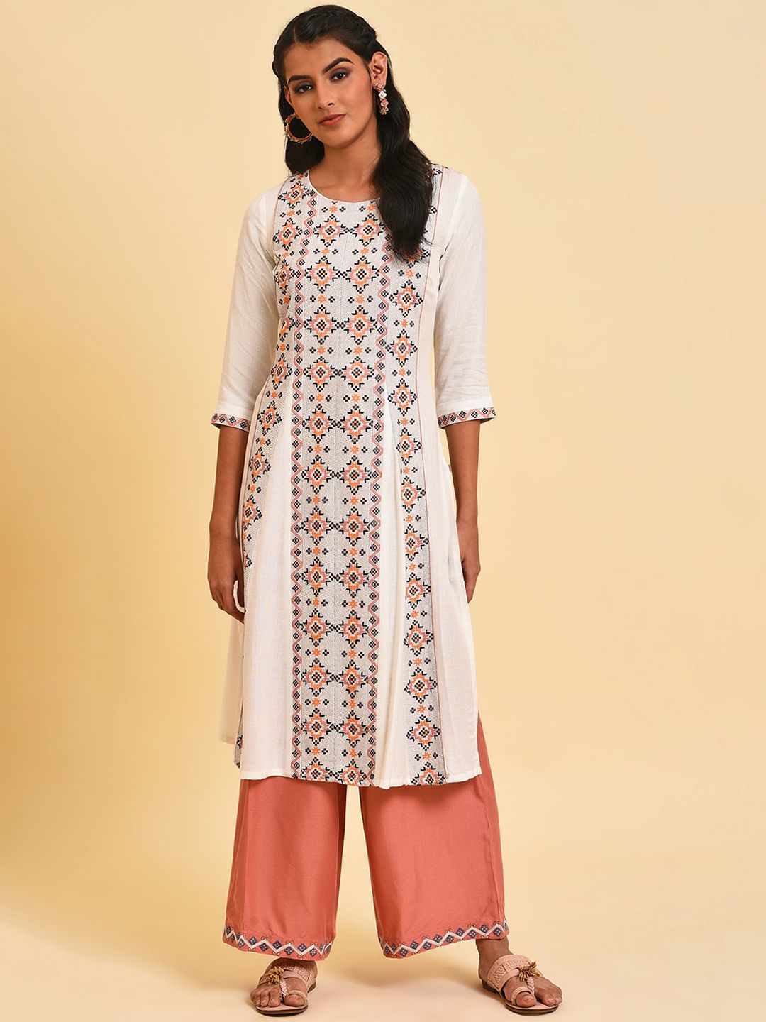 W Geometric Printed A-line Kurta