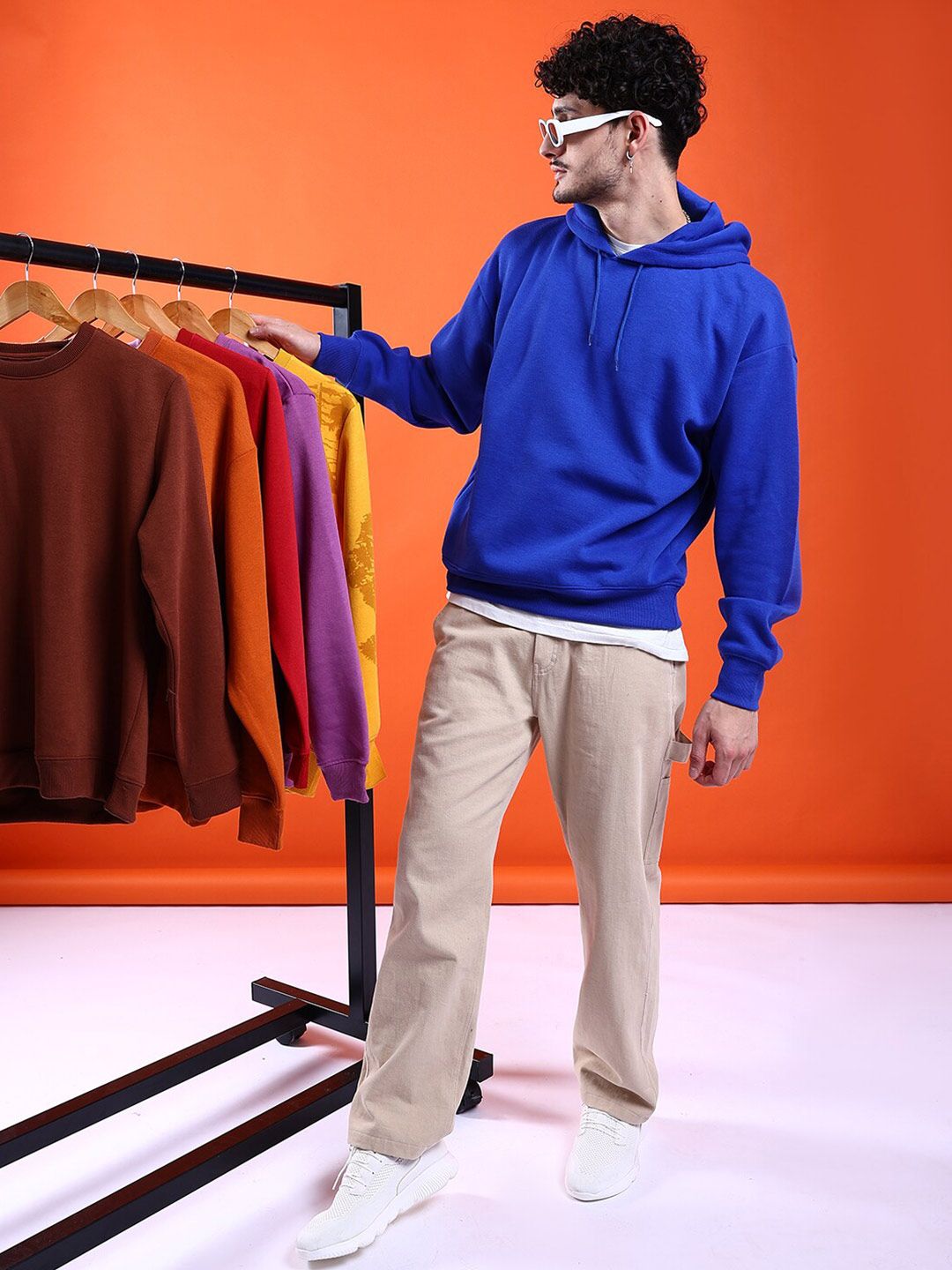 Garage India Co Hooded Lengan Panjang Pullover Sweatshirt