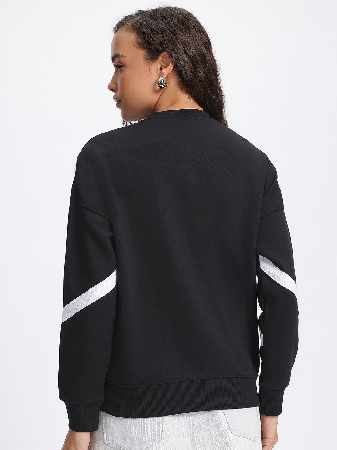 DressBerry Knit City Vibes Contrast Bow Detail Sweatshirt