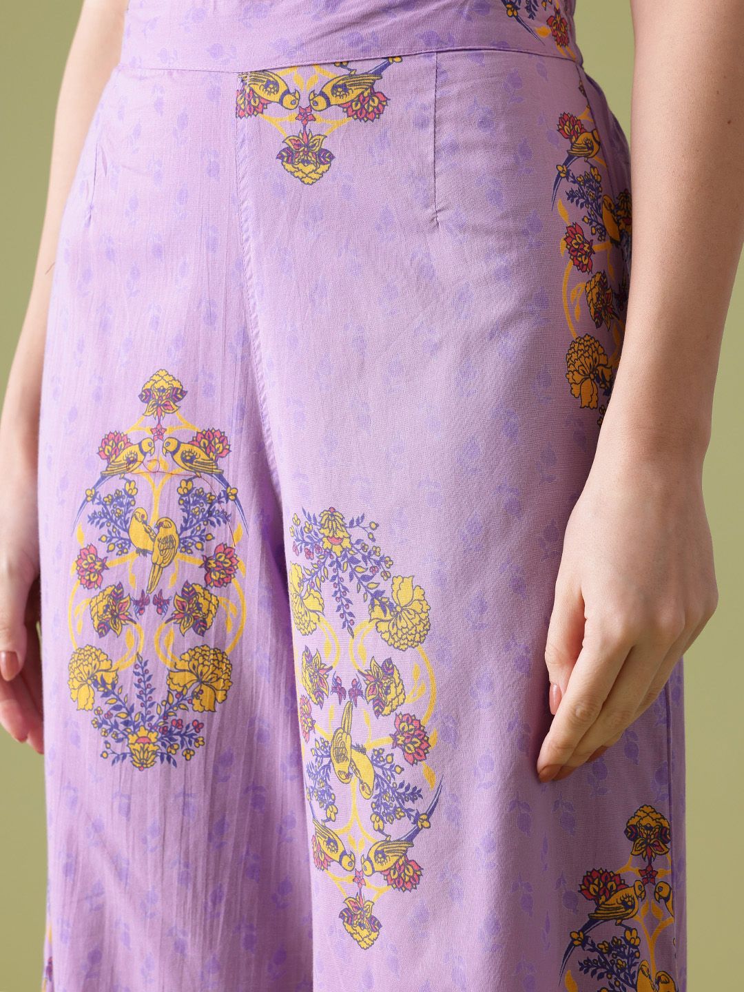 Anouk Floral Print Cotton Kurta with Palazzos
