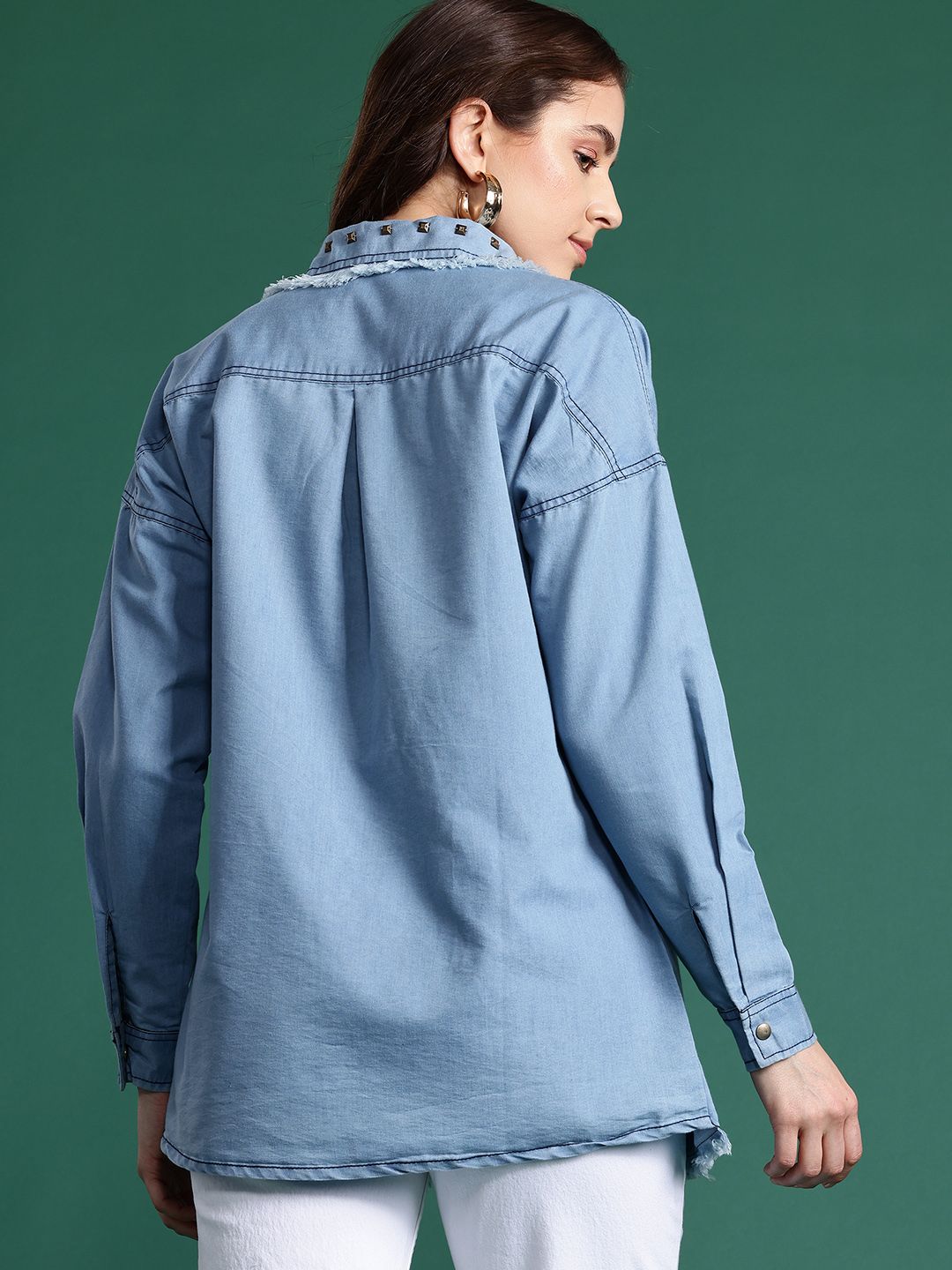 DressBerry Embellished Chambray Shirt