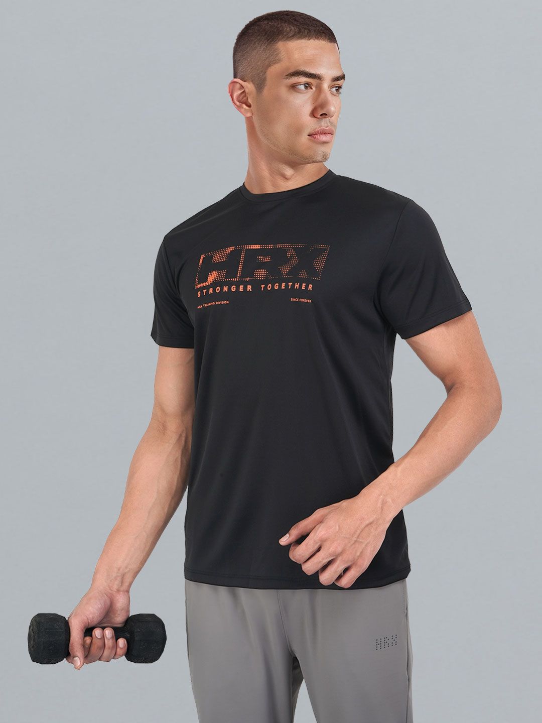 HRX by Hrithik Roshan Twin Collection Rapid-Dry Printed Training T-shirt