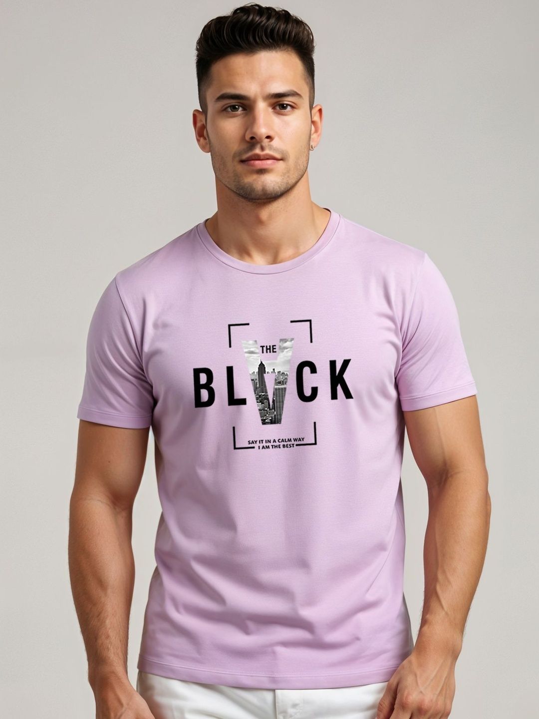 ADRO Men Typography Printed T-shirt